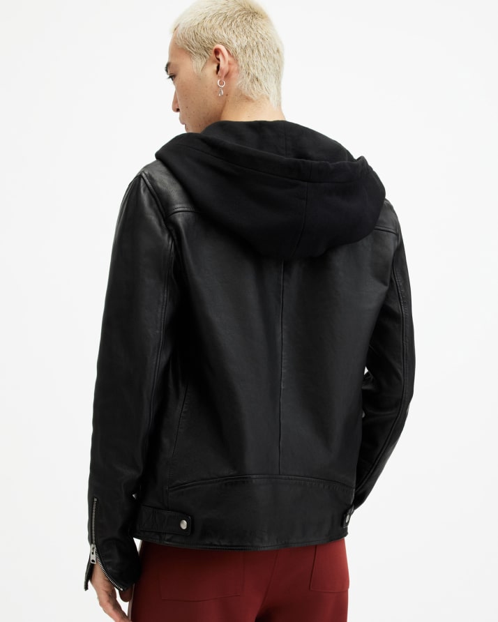 Men's Harwood Leather Jacket - Back View